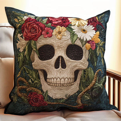 Skull Flower WX2402144CL Quilt Pillow Case