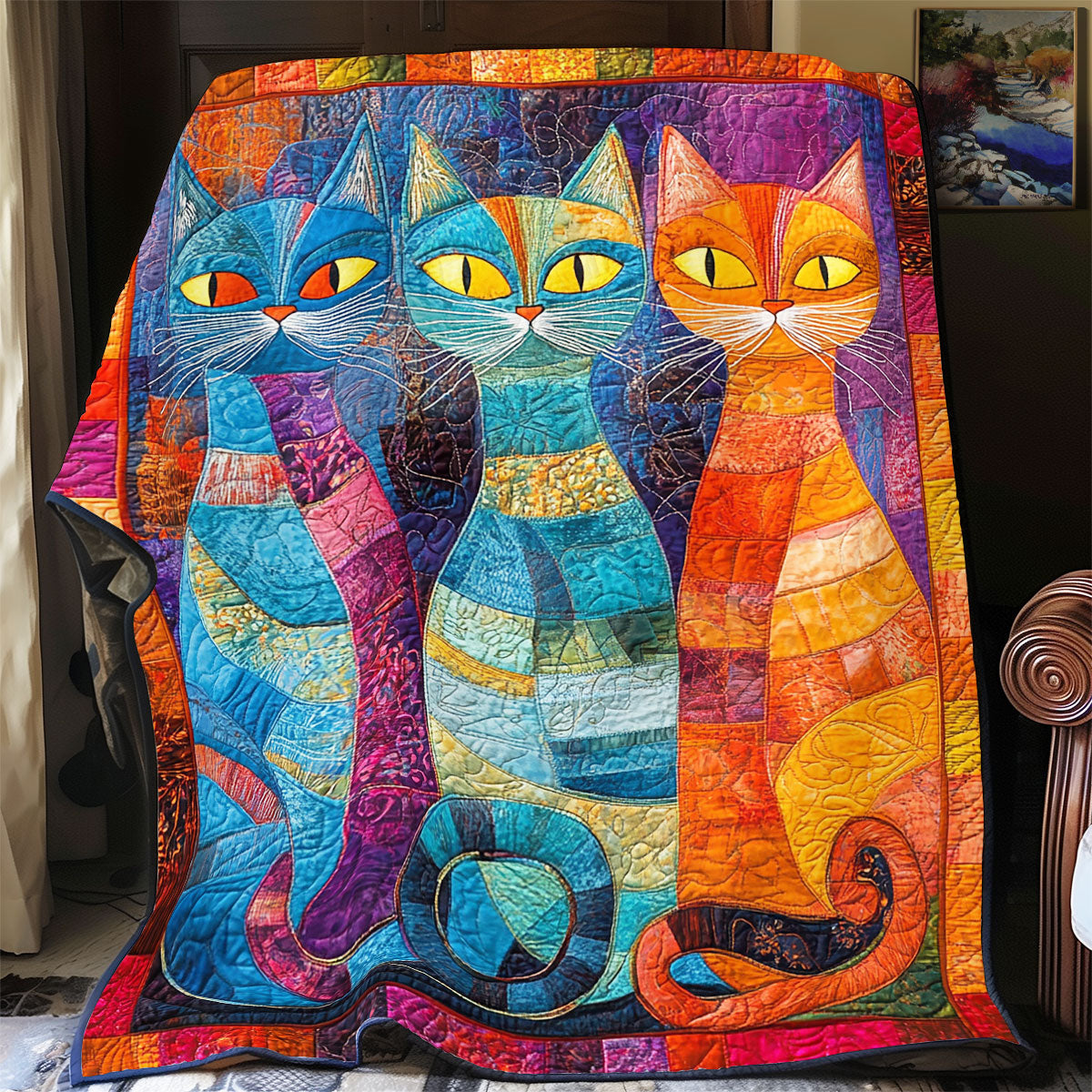 Vibrant Cat WX2201064CL Quilt