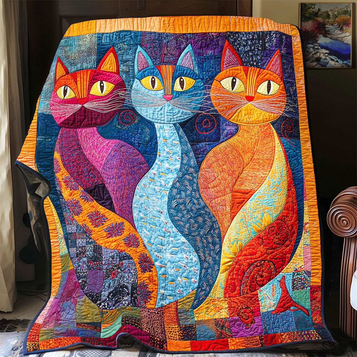 Vibrant Cat WX2201061CL Quilt