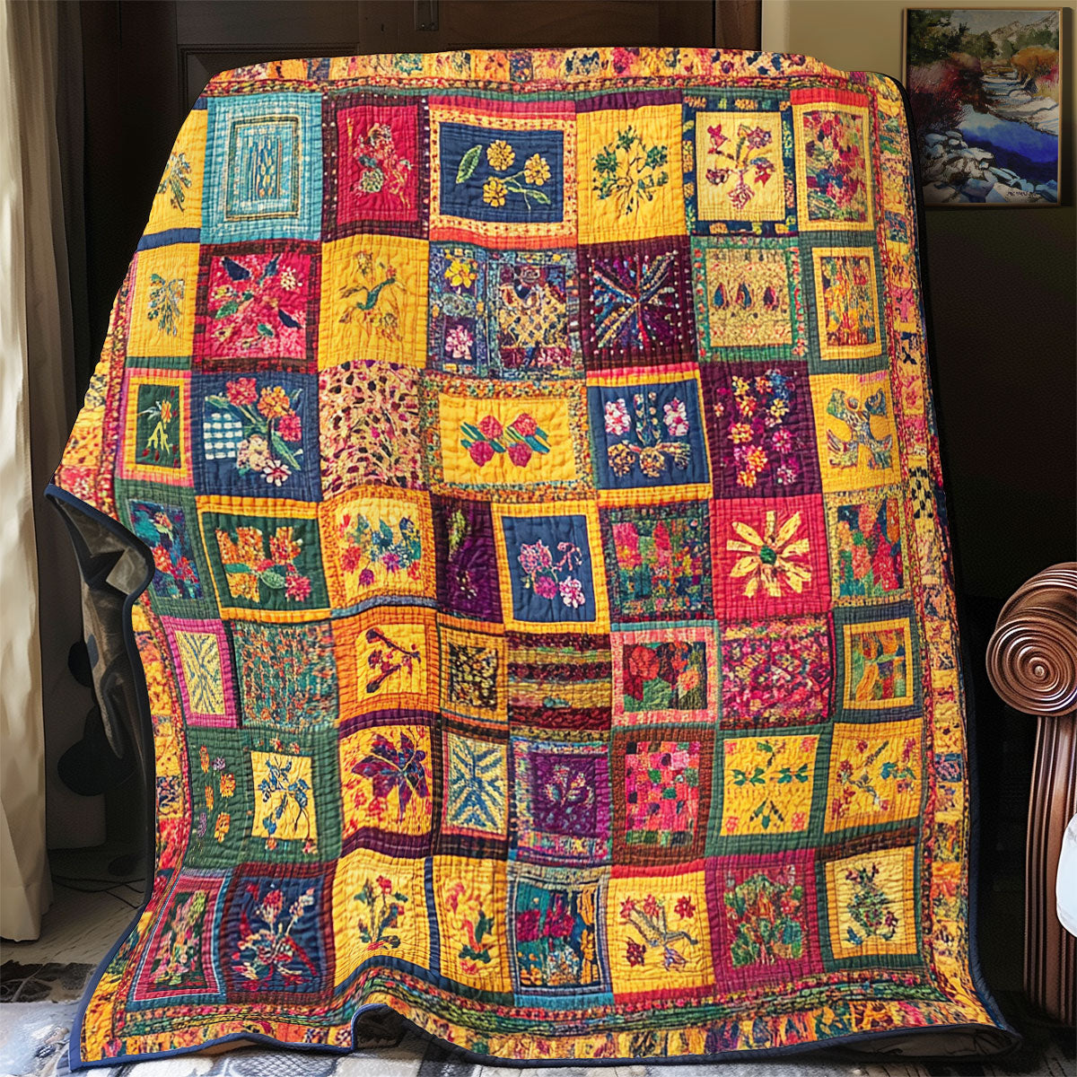 Vibrant Patchwork WX2102036CL Quilt