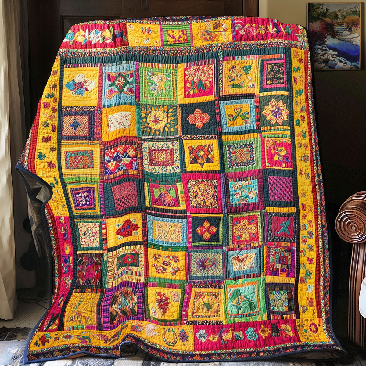 Vibrant Patchwork WX2102037CL Quilt