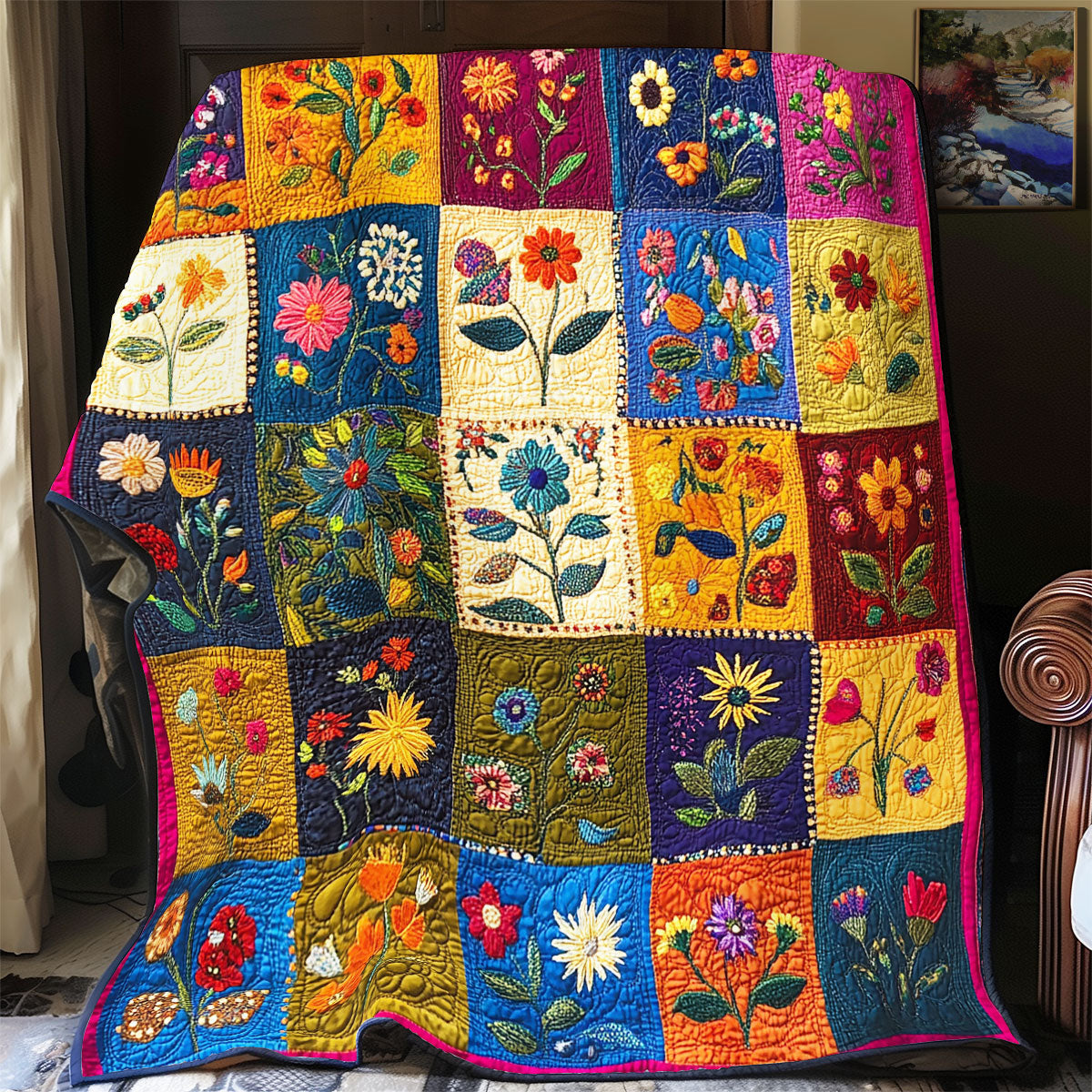 Flower Patchwork WX2702092CL Quilt