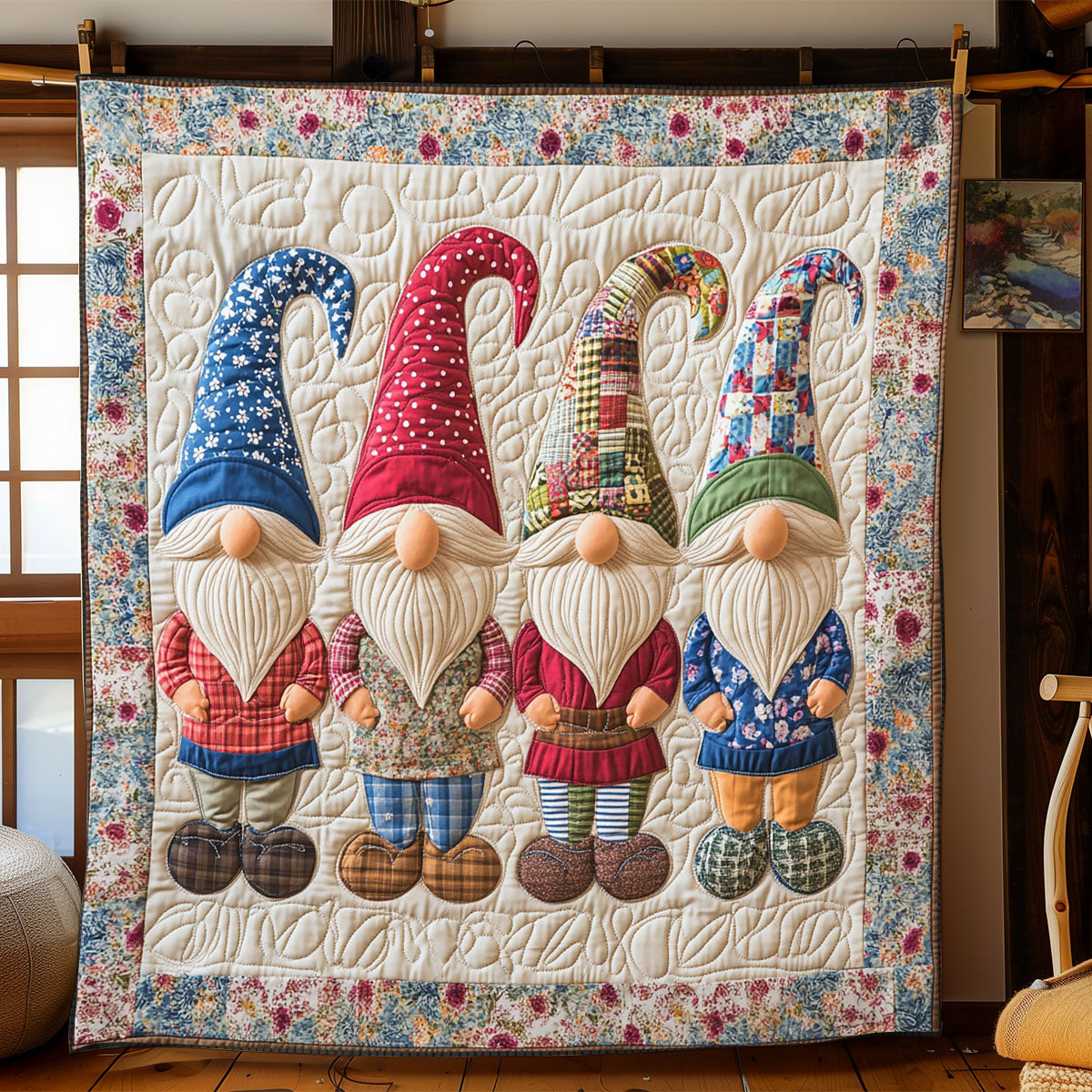 Gnome Gathering WJ1801015CL Quilt