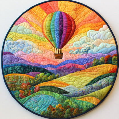 Hot Air Balloon WJ1303048CL Quilted Round Mat