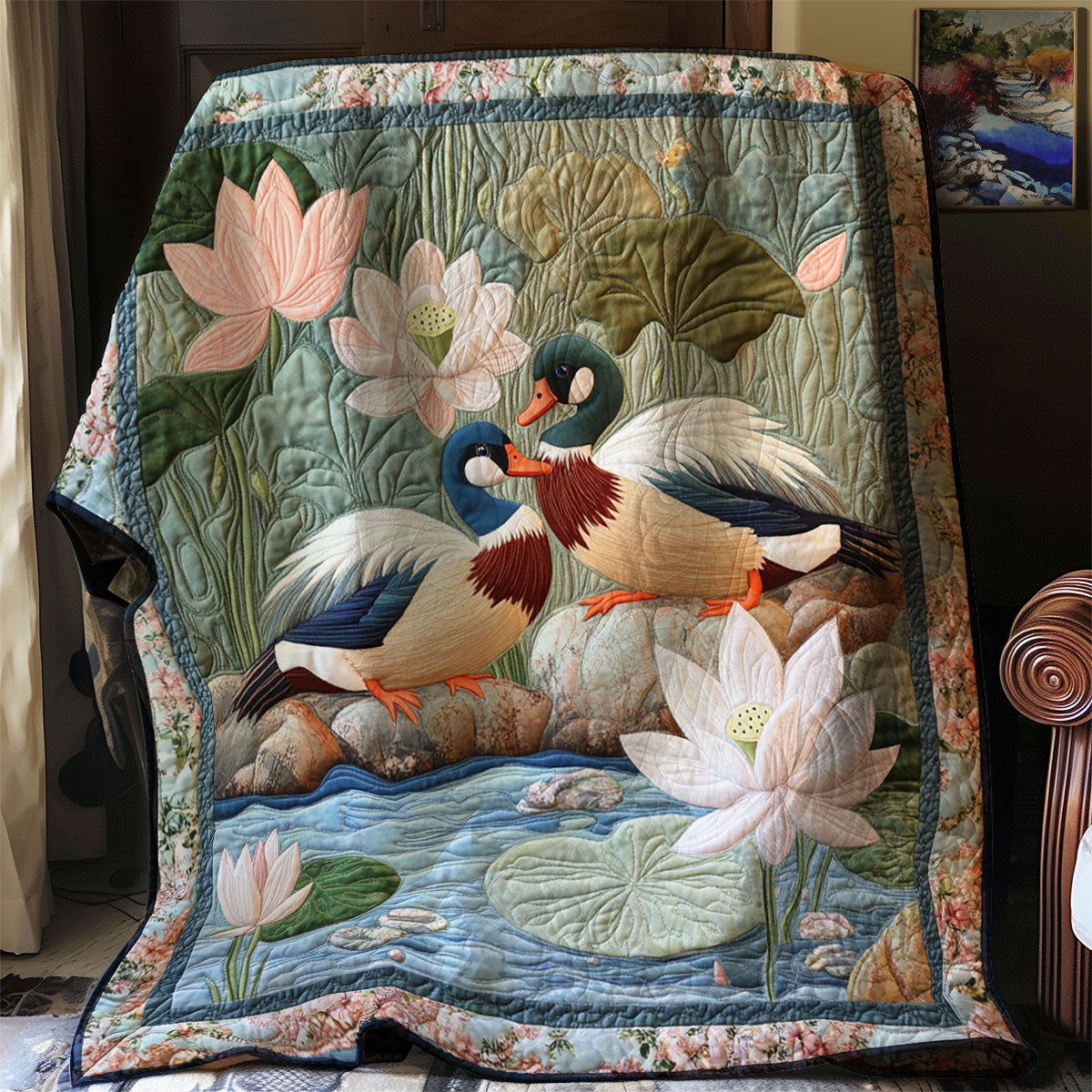 Lotus Mandarin Duck WJ2002012CL Quilt