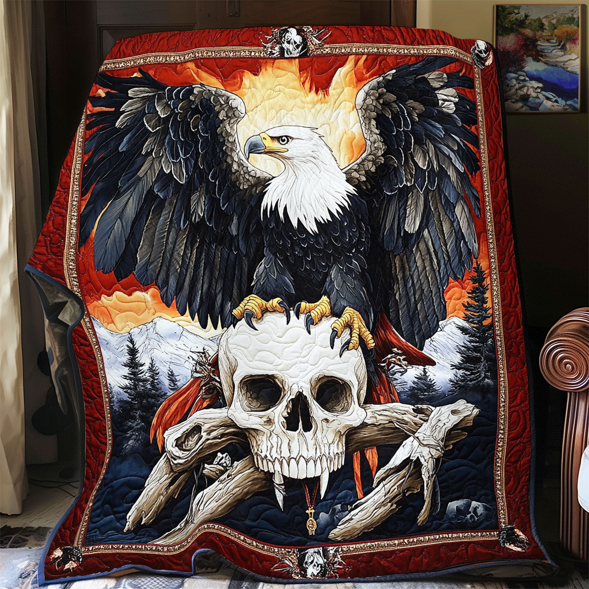 Eagle Skull WX1701040CL Quilt