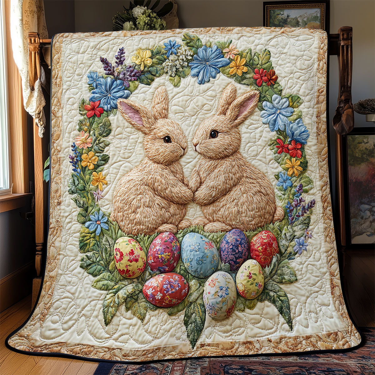 Easter Bunny Garden WJ2001009CL Quilt