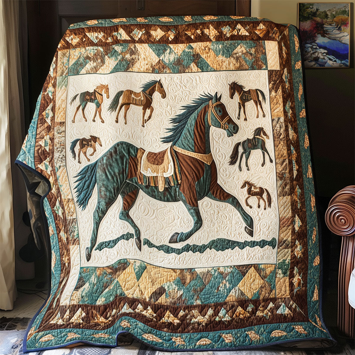 Tribal Horse WX0401048CL Quilt