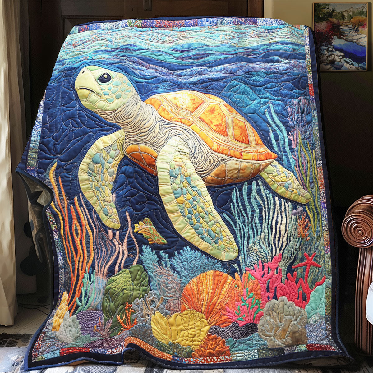 Turtle Sea WX1401046CL Quilt