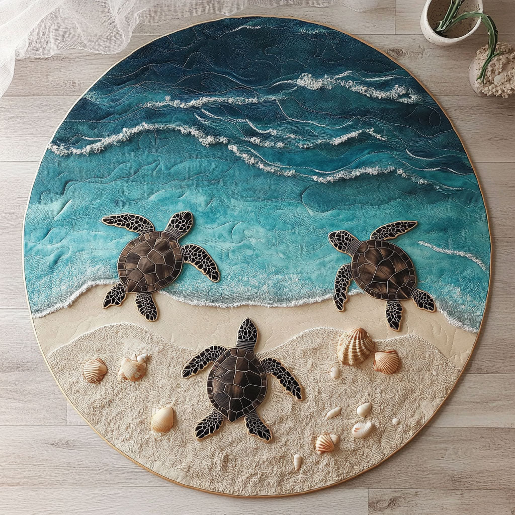 Turtle WX1403138CL Quilted Round Mat