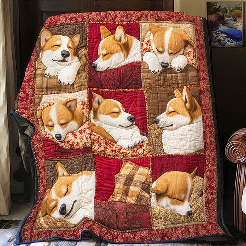 Corgi Sleeping WX1701028CL Quilt