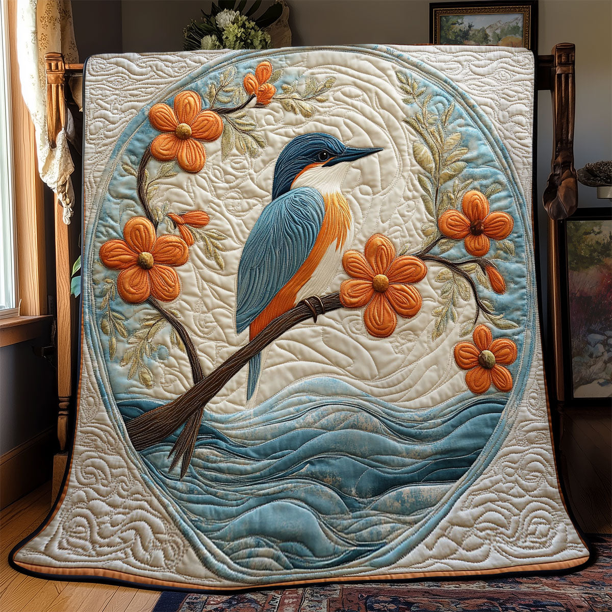 Kingfisher Bird WJ2101016CL Quilt