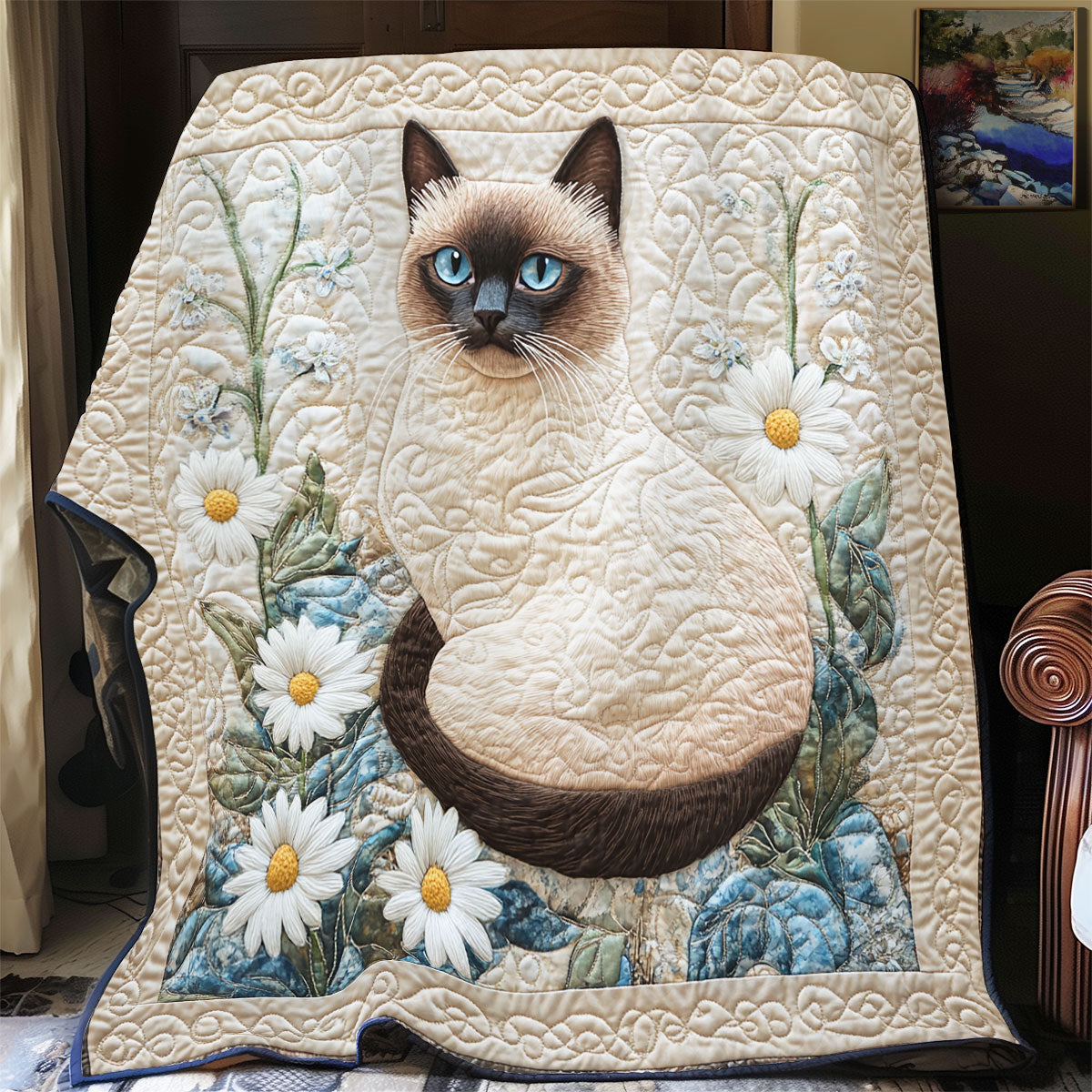 Cute Tuxedo Cat WX1702123CL Quilt