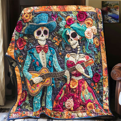 Mexican Couple Skull WX1001031CL Quilt