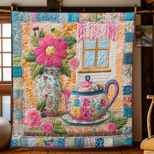 Floral Teapot WJ2101011CL Quilt