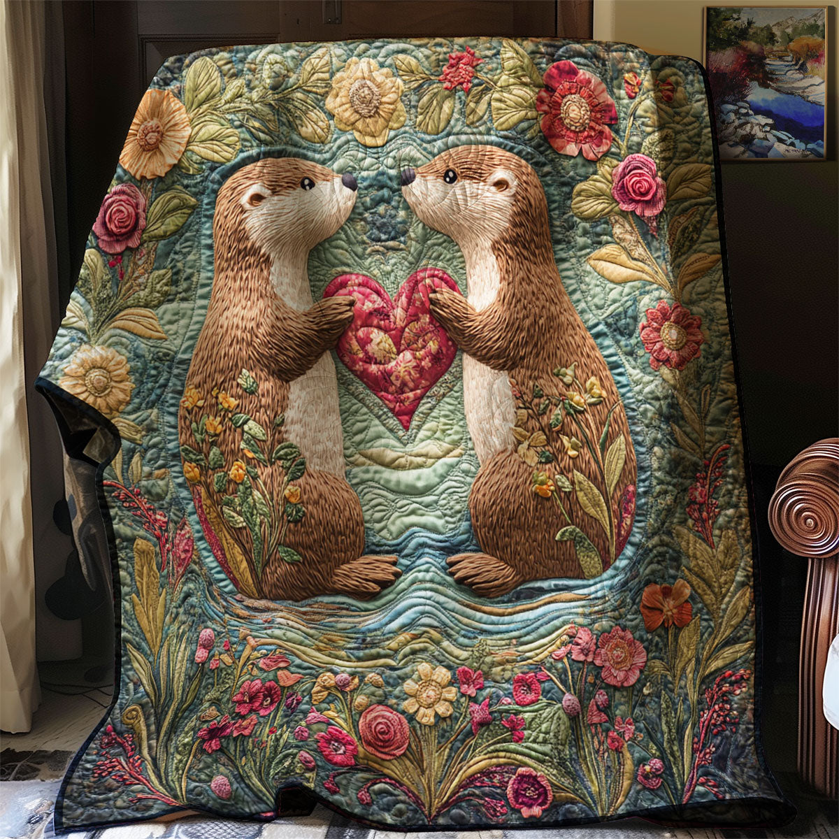 Otterly Adorable Love WJ2001024CL Quilt