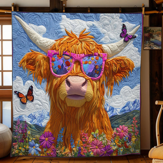 Groovy Highland Cow WJ2001013CL Quilt