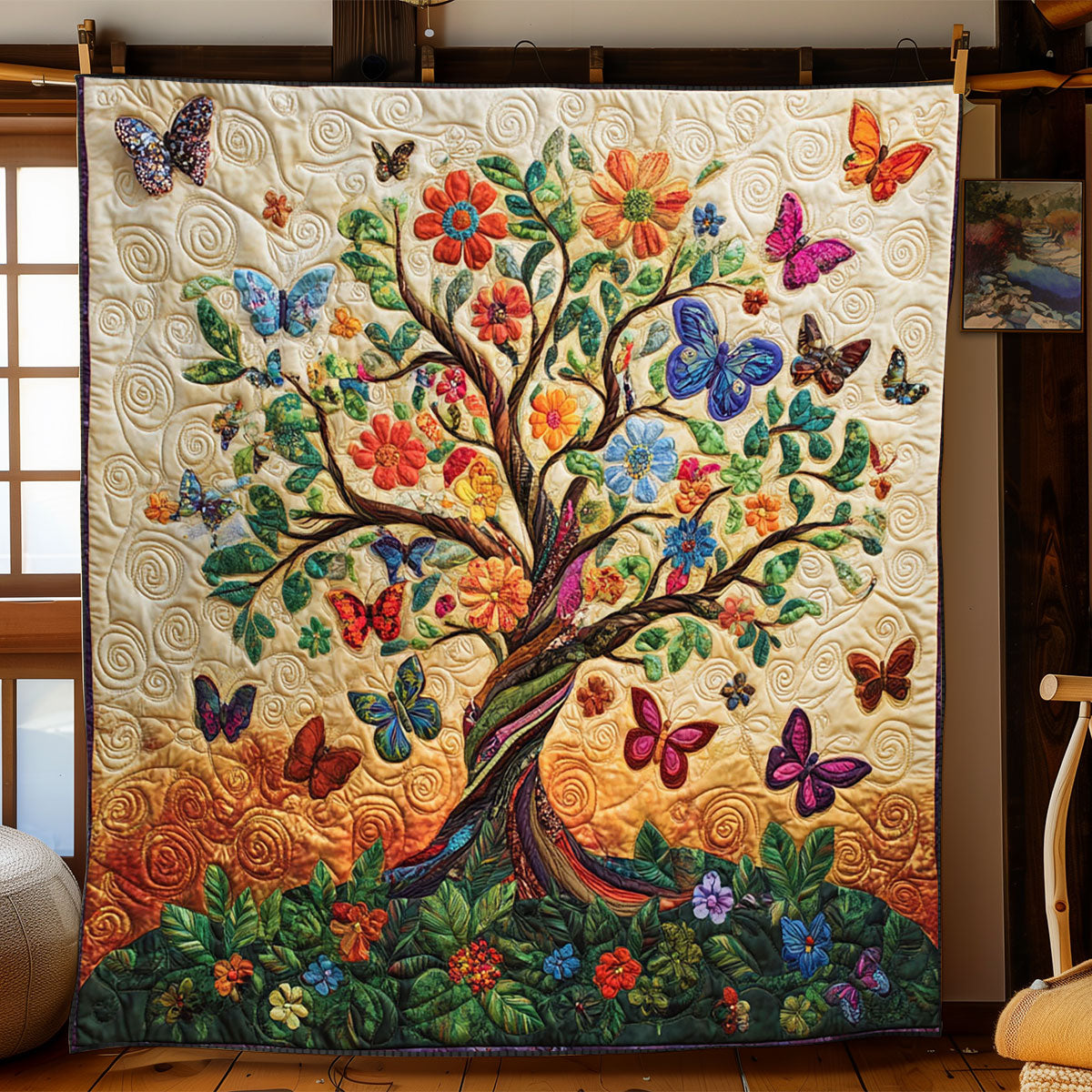 Butterfly Tree Of Life WJ1801007CL Quilt