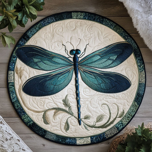 Dragonfly WX1403118CL Quilted Round Mat