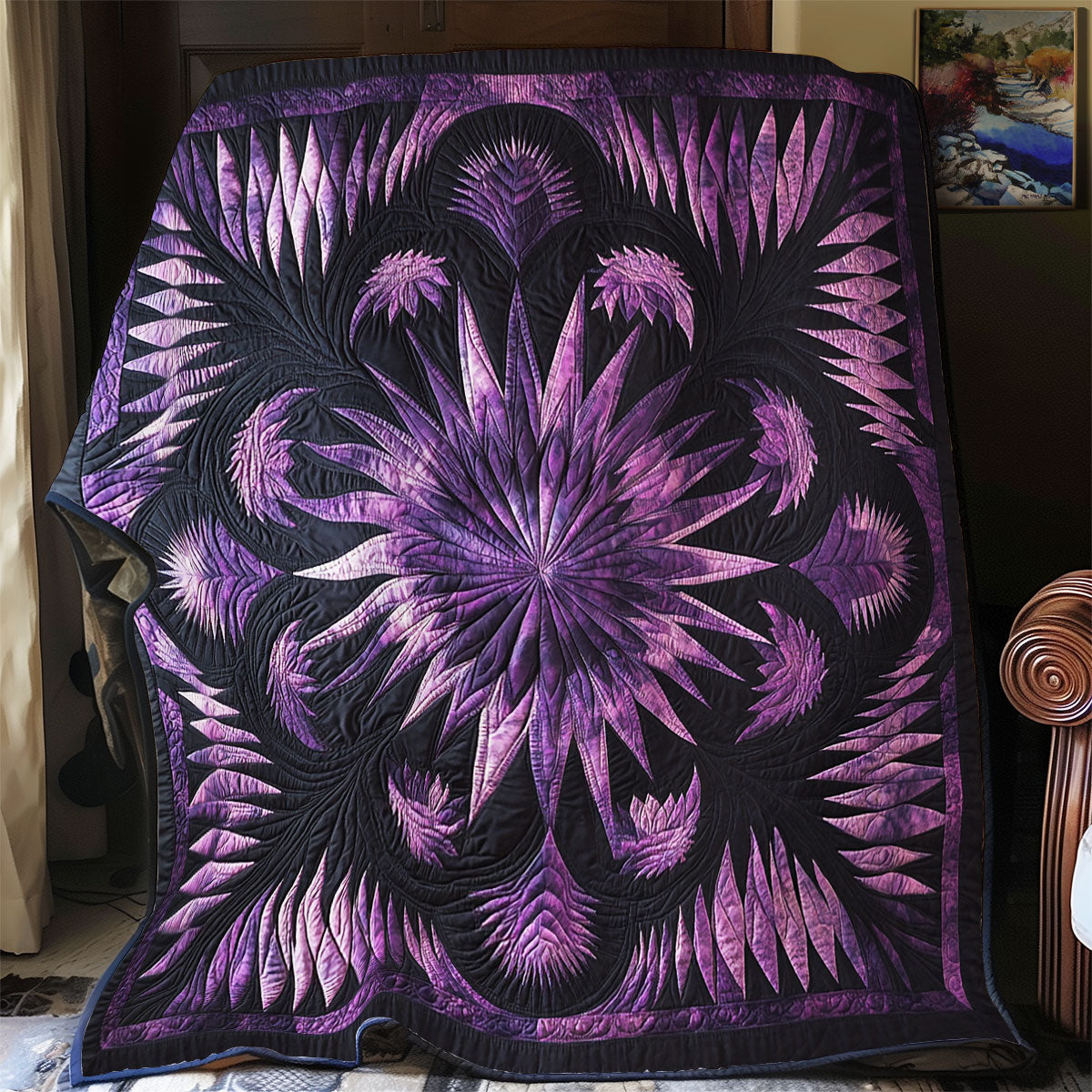 Purple Blossom WX1802034CL Quilt