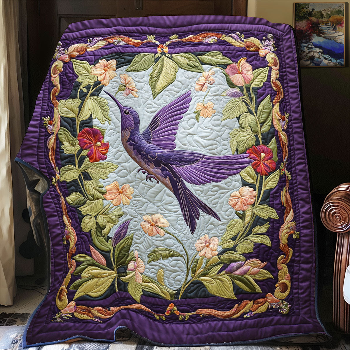 Purple Bird WX0401039CL Quilt