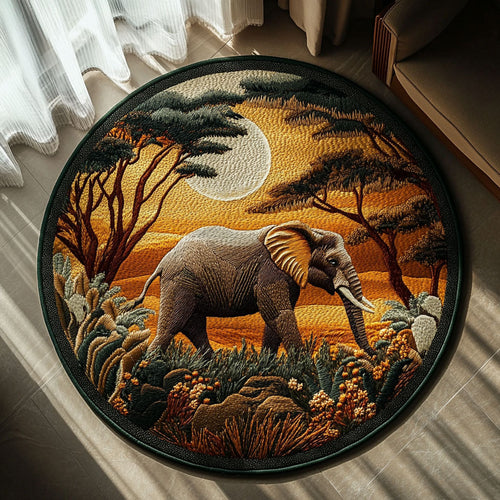 Elephant Sun WX1403122CL Quilted Round Mat