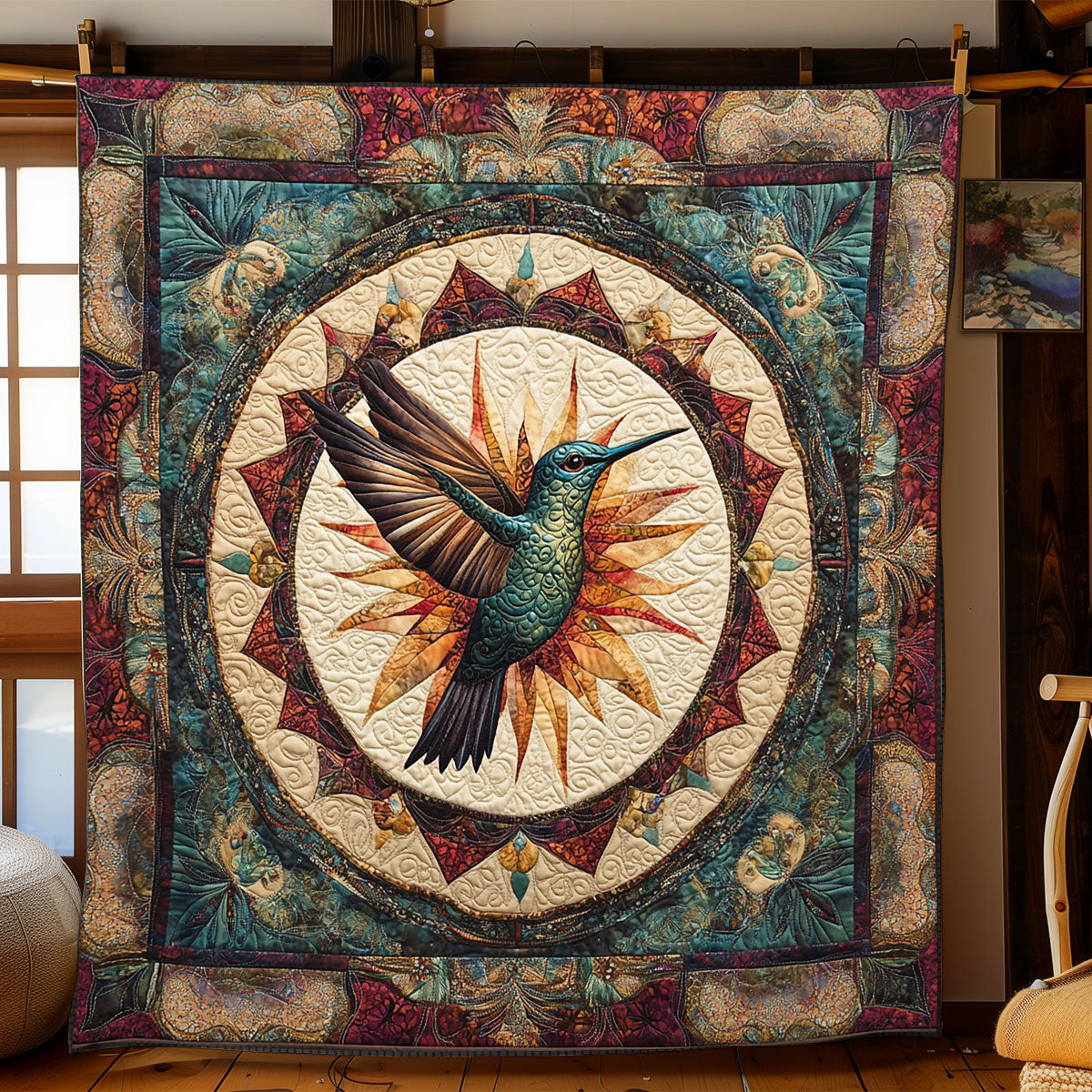 Mandala Hummingbird WJ1001016CL Quilt