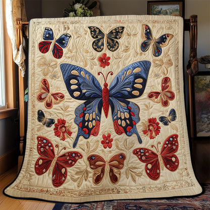 Antique Embroidered Butterfly WJ1702001CL Quilt