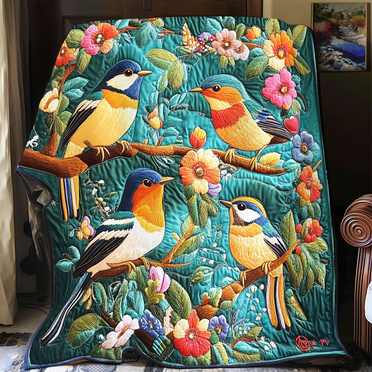 Vibrant Bird WX1801058CL Quilt