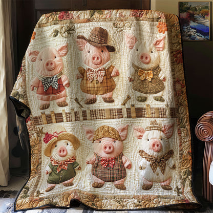 Rustic Piglet Charm WJ1303021CL Quilt