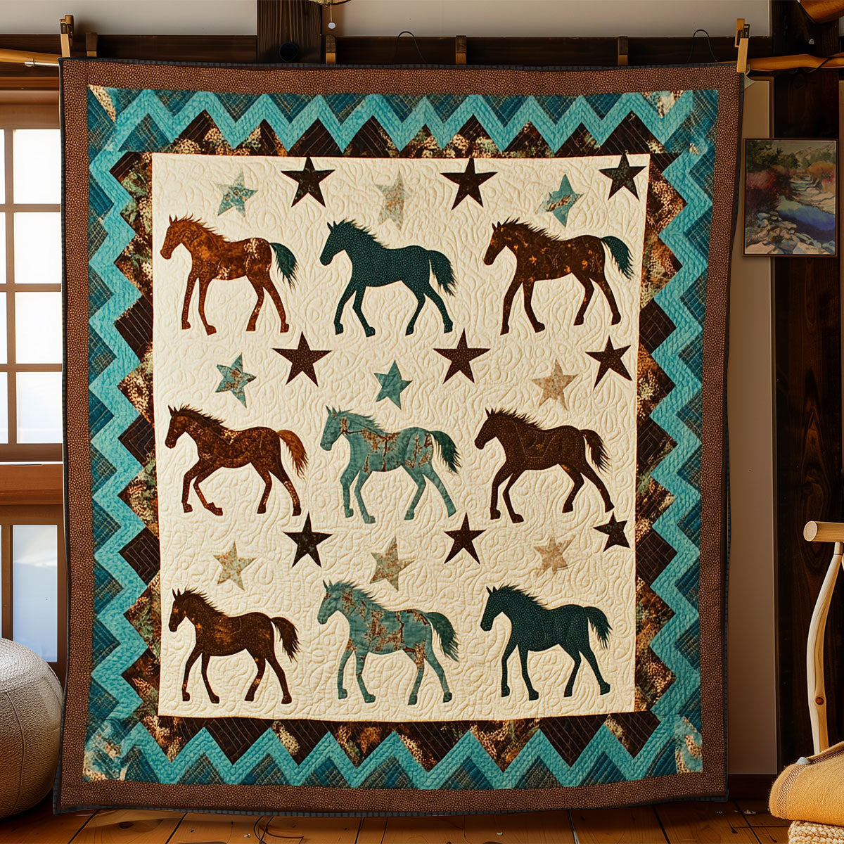 Native Horse WJ0302019CL Quilt