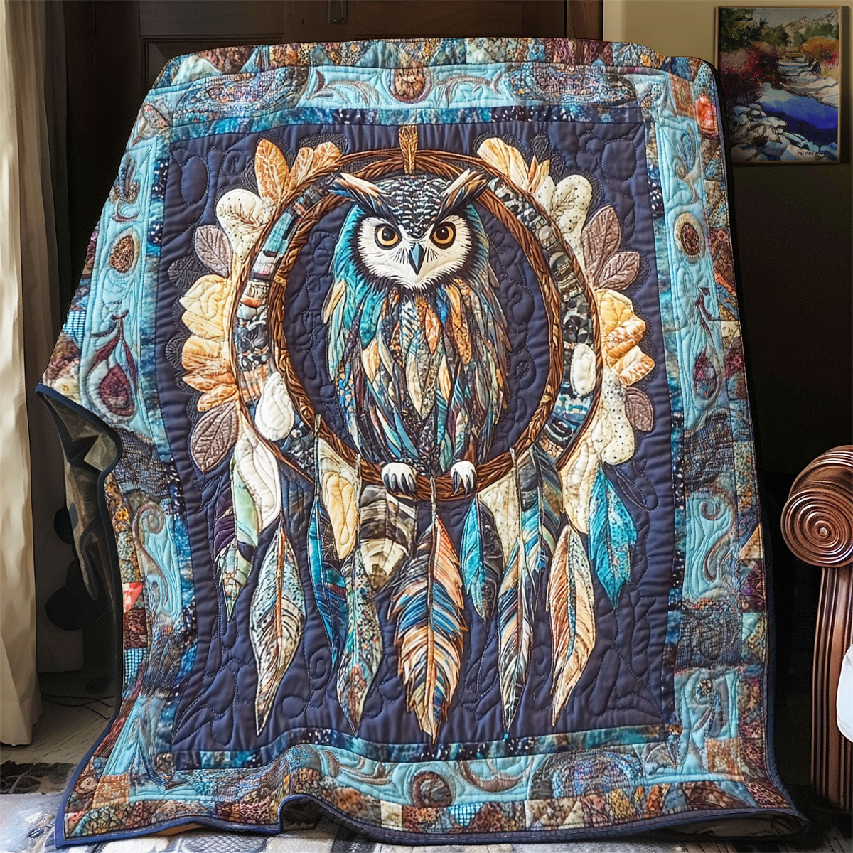 Owl Native American WX0301052CL Quilt