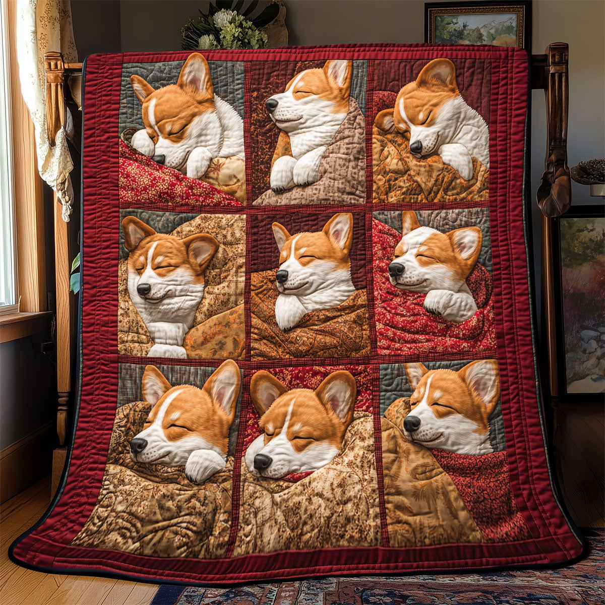 Cute Corgi WX1701035CL Quilt