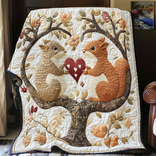 Couple Squirrel WX0901018CL Quilt