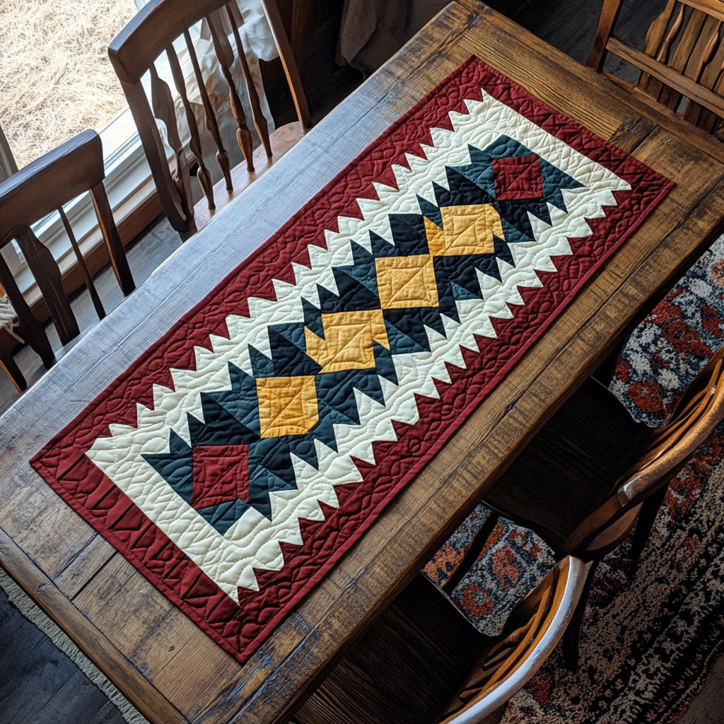 Native Pattern WX2702064CL Quilted Table Runner