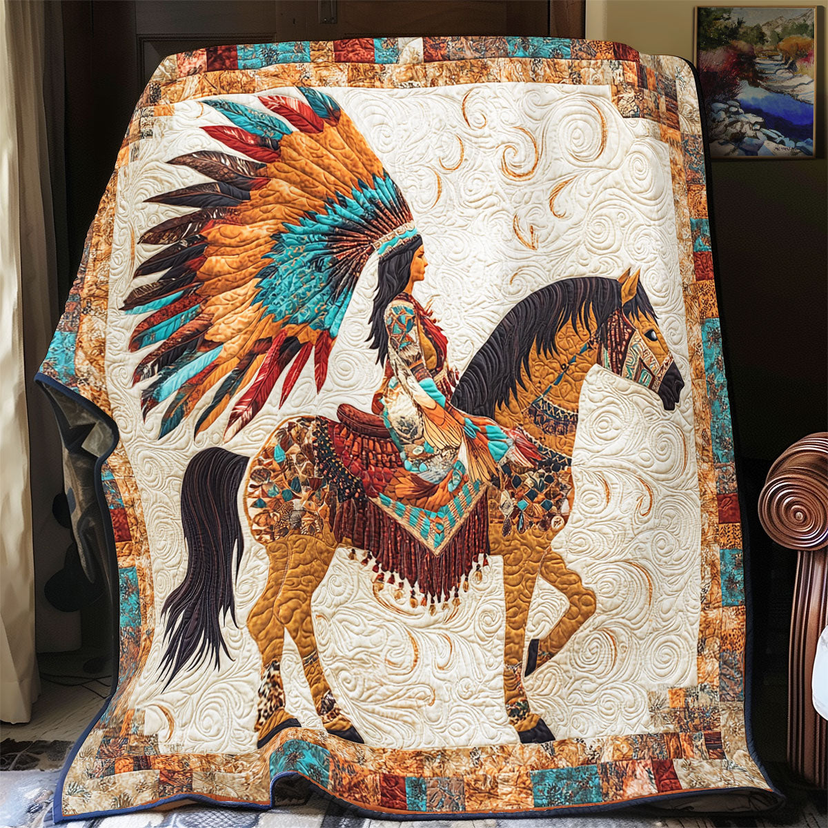 Nativer American Rider WX0302054CL Quilt