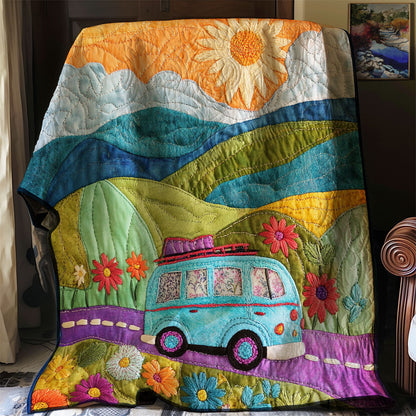 Road Trip Blooms WJ1501023CL Quilt