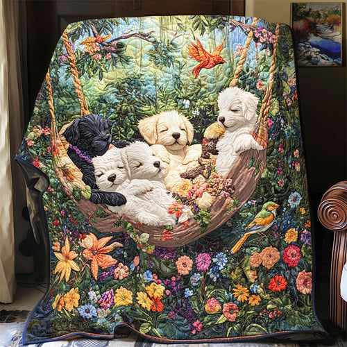 Cute Dog In Garden WX0302013CL Quilt