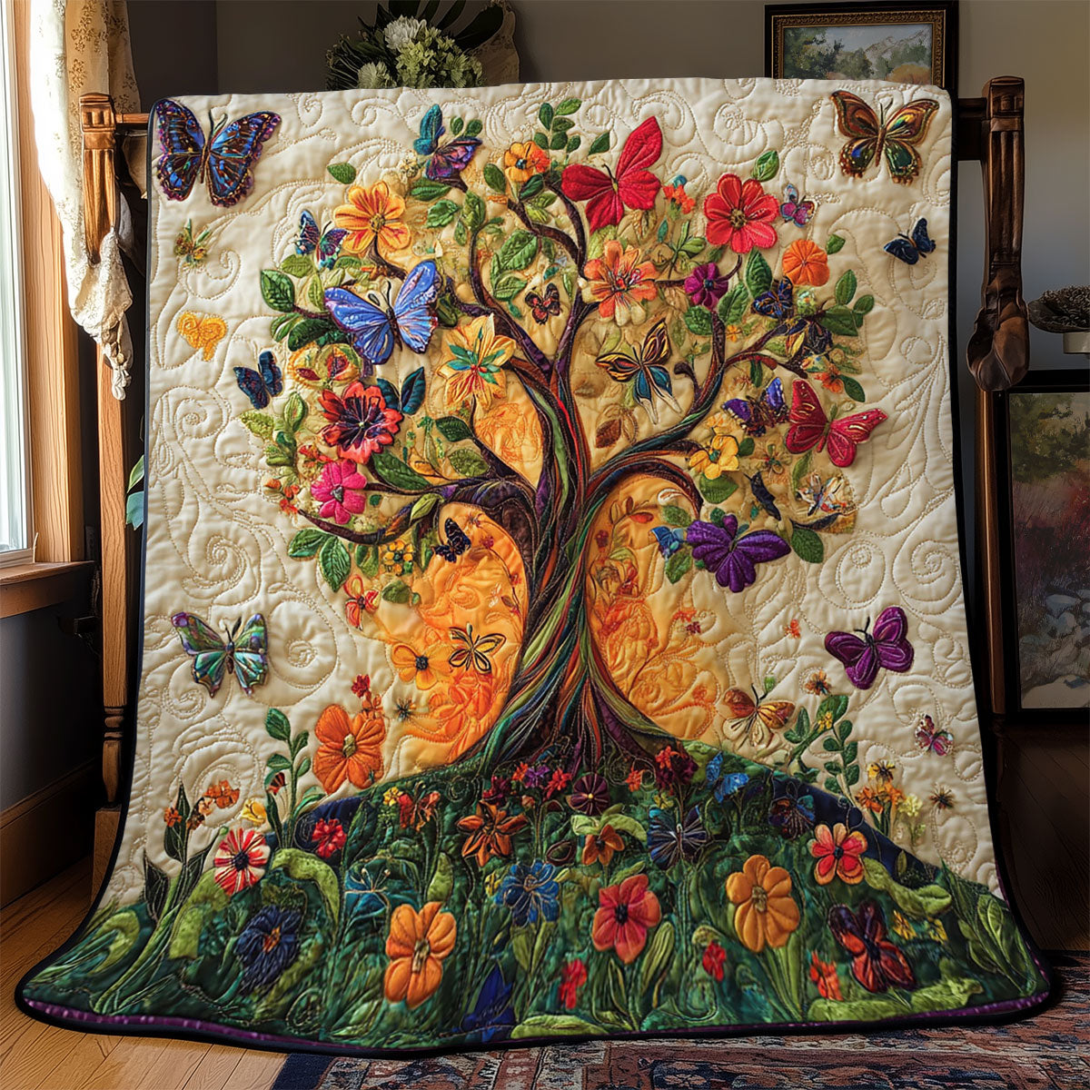 Butterfly Tree Of Life WJ1701005CL Quilt