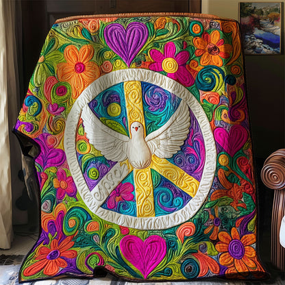 Hippie Peace Dove WJ0302010CL Quilt