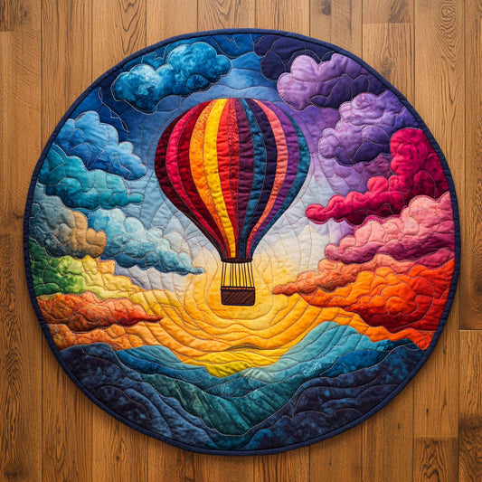 Hot Air Balloon WJ1303050CL Quilted Round Mat