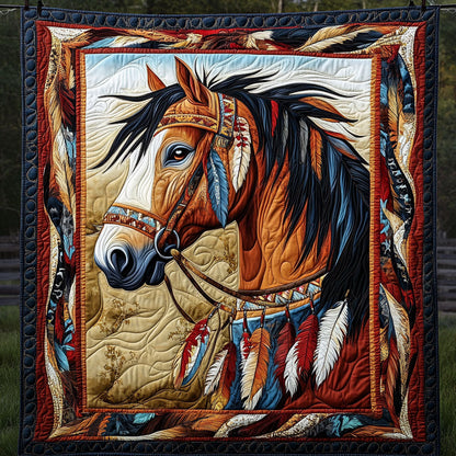 Horse Native American WX2001058CL Quilt