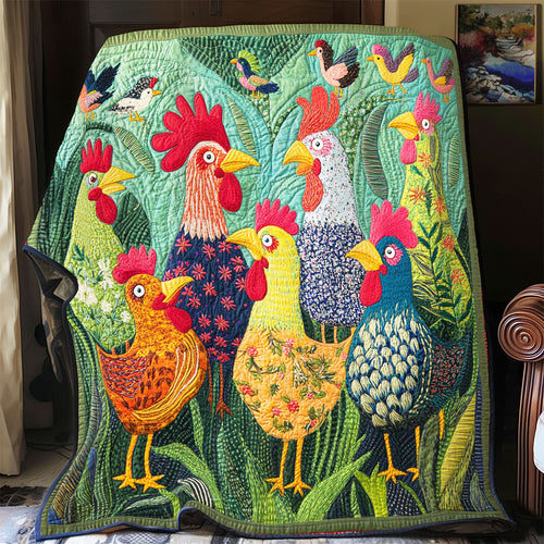 Colorful Chicken WX0201010CL Quilt