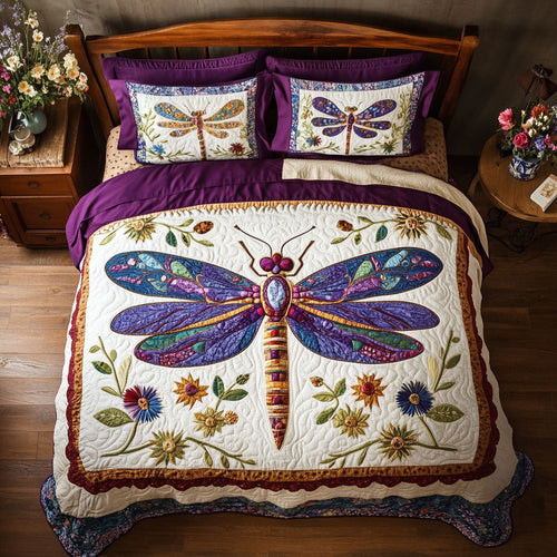 Dragonfly Flower WX2702026CL Duvet Cover Set