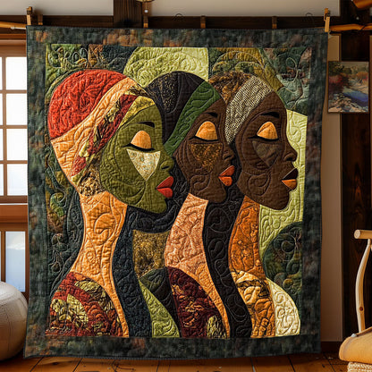 African Woman Abstract WJ1001003CL Quilt