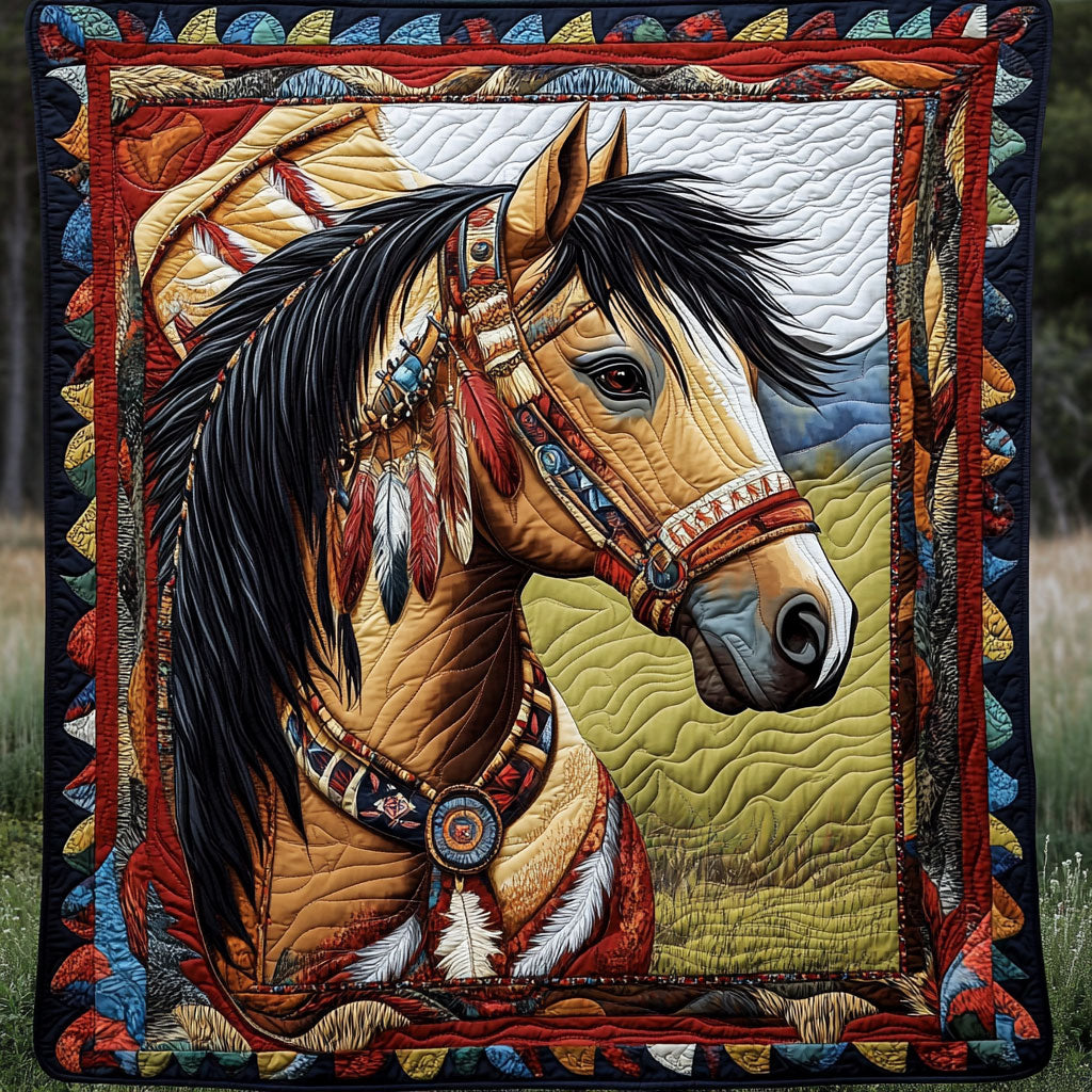 Horse Native American WX2001054CL Quilt