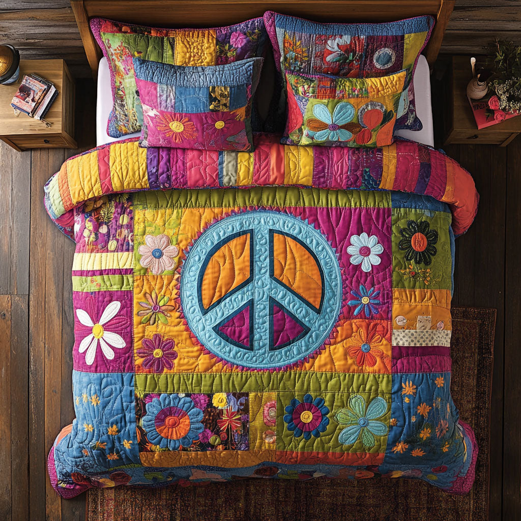 Hippie Peace WX0801069CL Duvet Cover Set