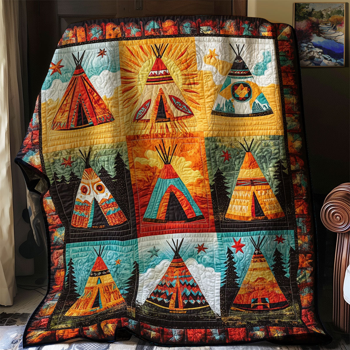 Sunlit Spirit Tepee WJ0301024CL Quilt