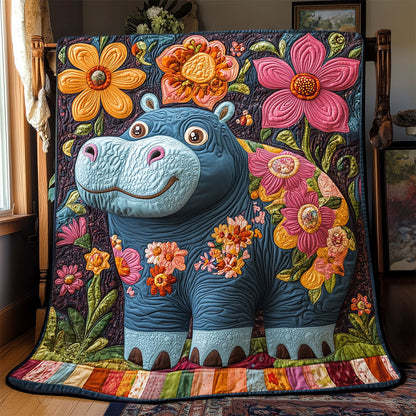 Folkloric Hippo WJ1801014CL Quilt