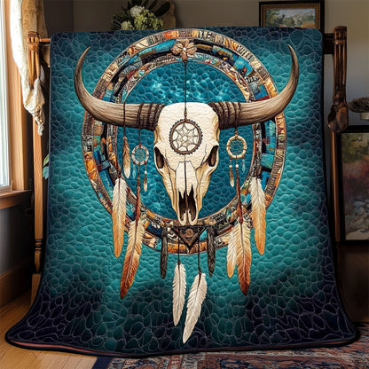 Bull Skull Native American WX0502015CL Quilt